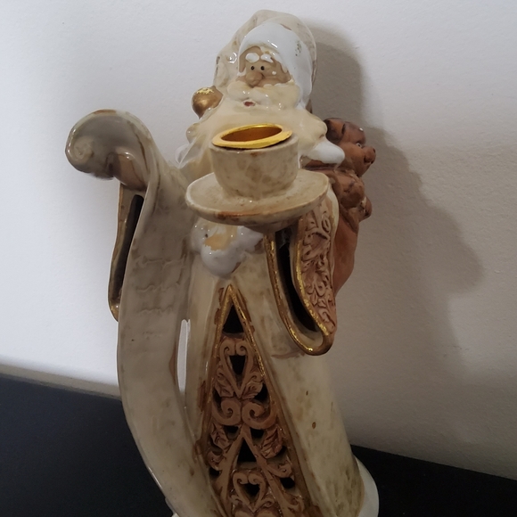 Ceramic Santa Claus candle holder - Picture 4 of 4